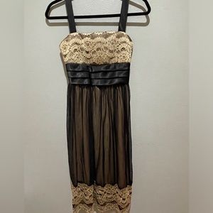 Dress Barn Collection‎ Black and Gold Semi Formal Dress Size 4